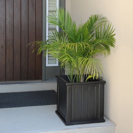 Mayne Cape Cod Patio Planter 20x20 - Black 4838-B